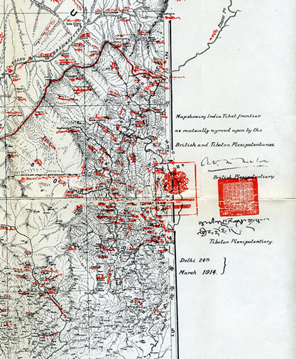 McMahon Line Agreement Between Britain and Tibet