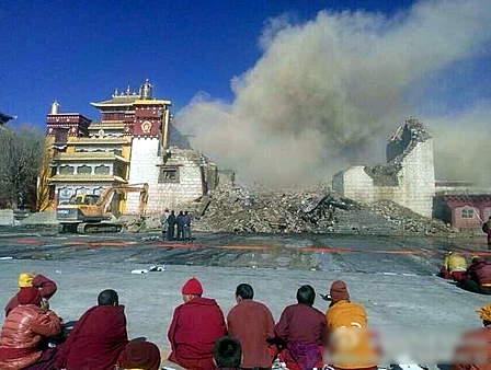 The Smoking Ruins Of Lithang Monastery