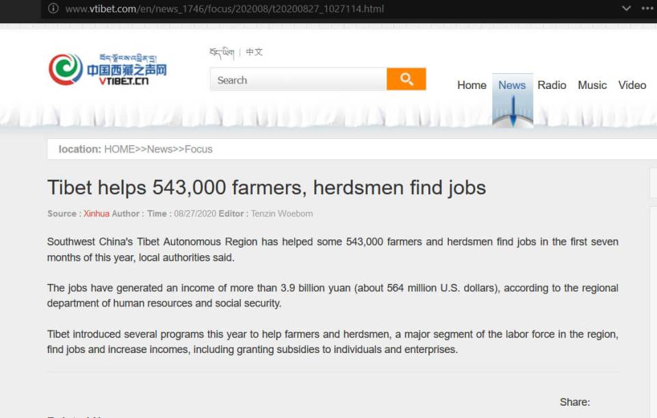 China Admits Incarcerating Over Half A Million Tibetans As Slave-Labor