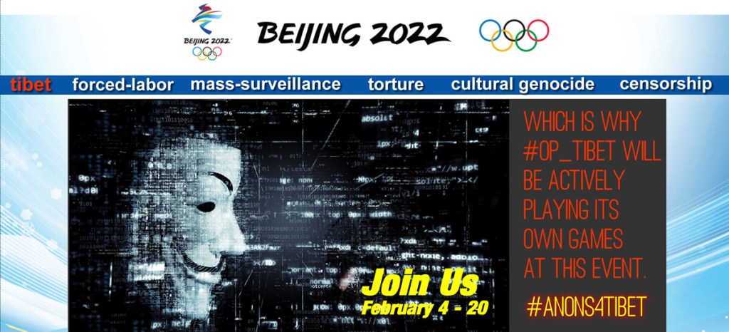 Anonymous Set To Launch Operation Tibet Action Against Winter Olympic Targets?